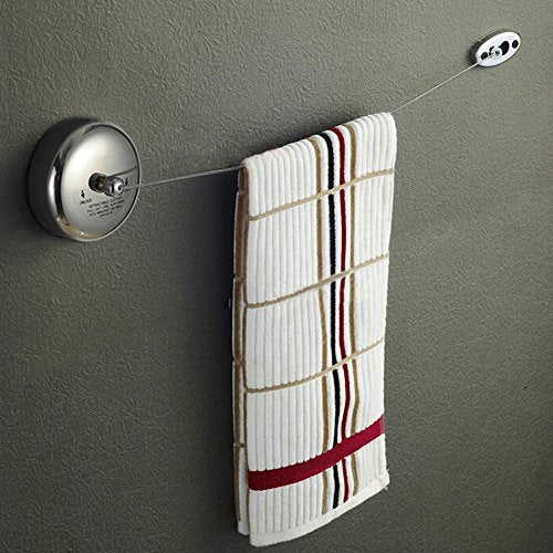 Retractable Clothesline – 304 Stainless Steel with Adjustable Rope | Heavy-Duty Indoor/Outdoor Drying Line (2.8m)