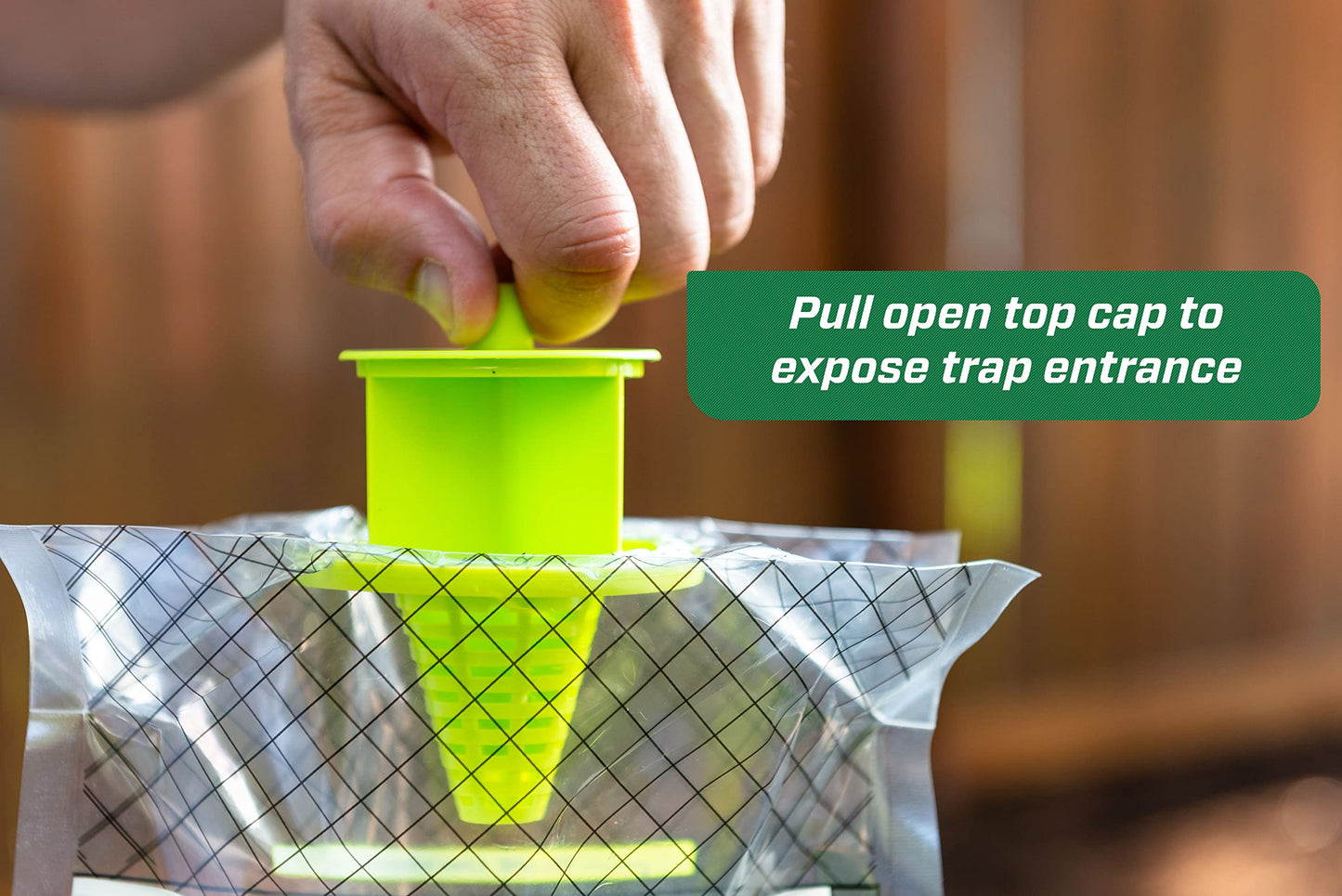 Yellow Jacket Wasp Trap – 1-Pack Disposable Outdoor Trap | Non-Toxic Attractant for Backyard, Camping & Farm Use