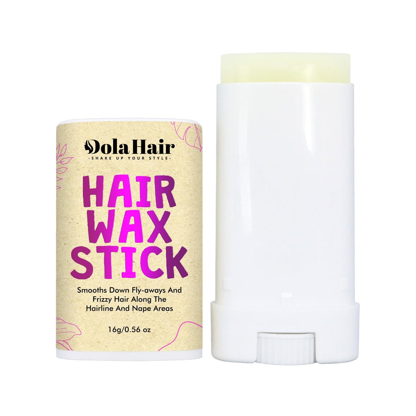 Dolahair Hair Wax Stick for Flyaways – Non-Greasy Smoothing Pomade for Women, Kids & Wigs | Slick Back Hair Styling Stick (1 Pack, 16g)