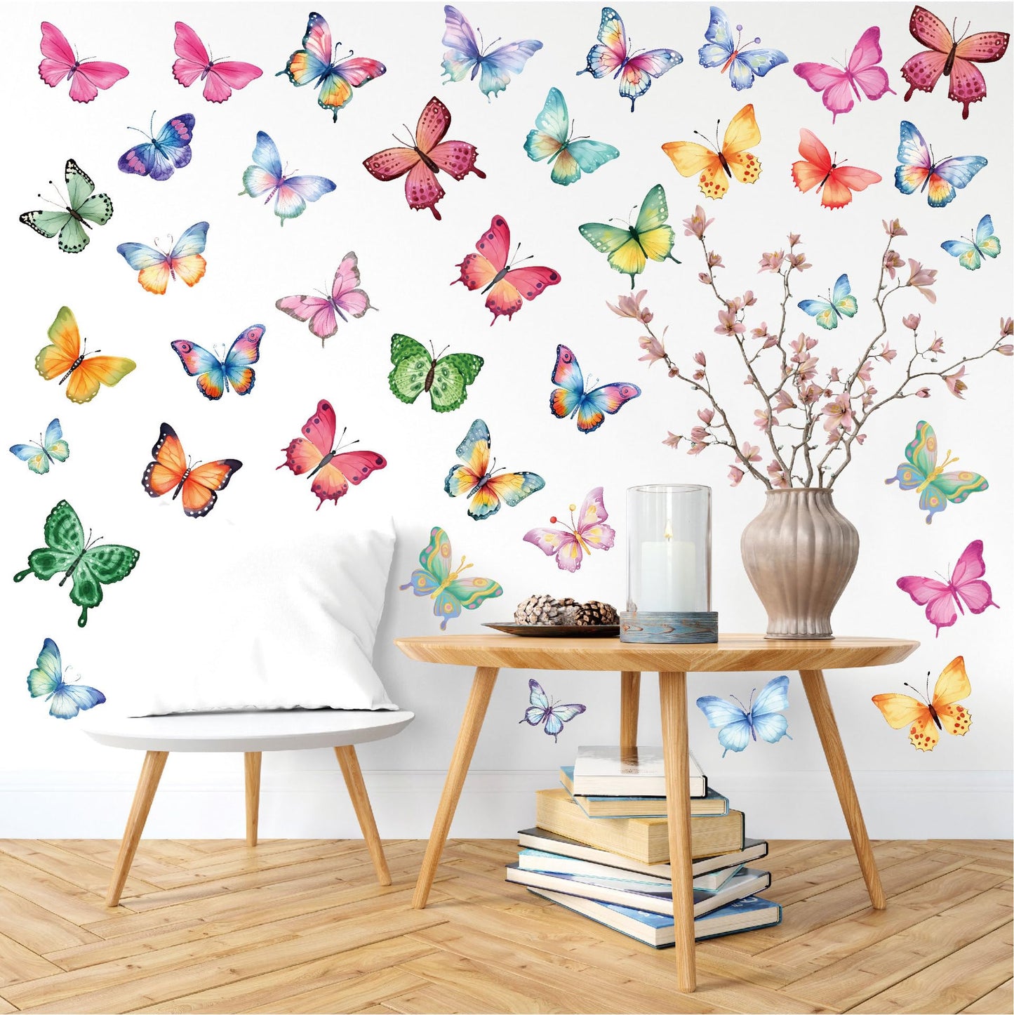Cloud Wall Decals – 44-Piece Peel & Stick Set | White Vinyl Stickers for Nursery, Kids Bedroom & Playroom | Reusable & Waterproof