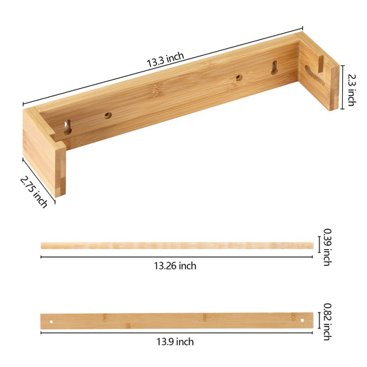 12" Kraft Paper Roll Holder – Wooden Wall-Mount Dispenser for Easel Paper | Art, Kitchen, Office & DIY Use (Holder Only)
