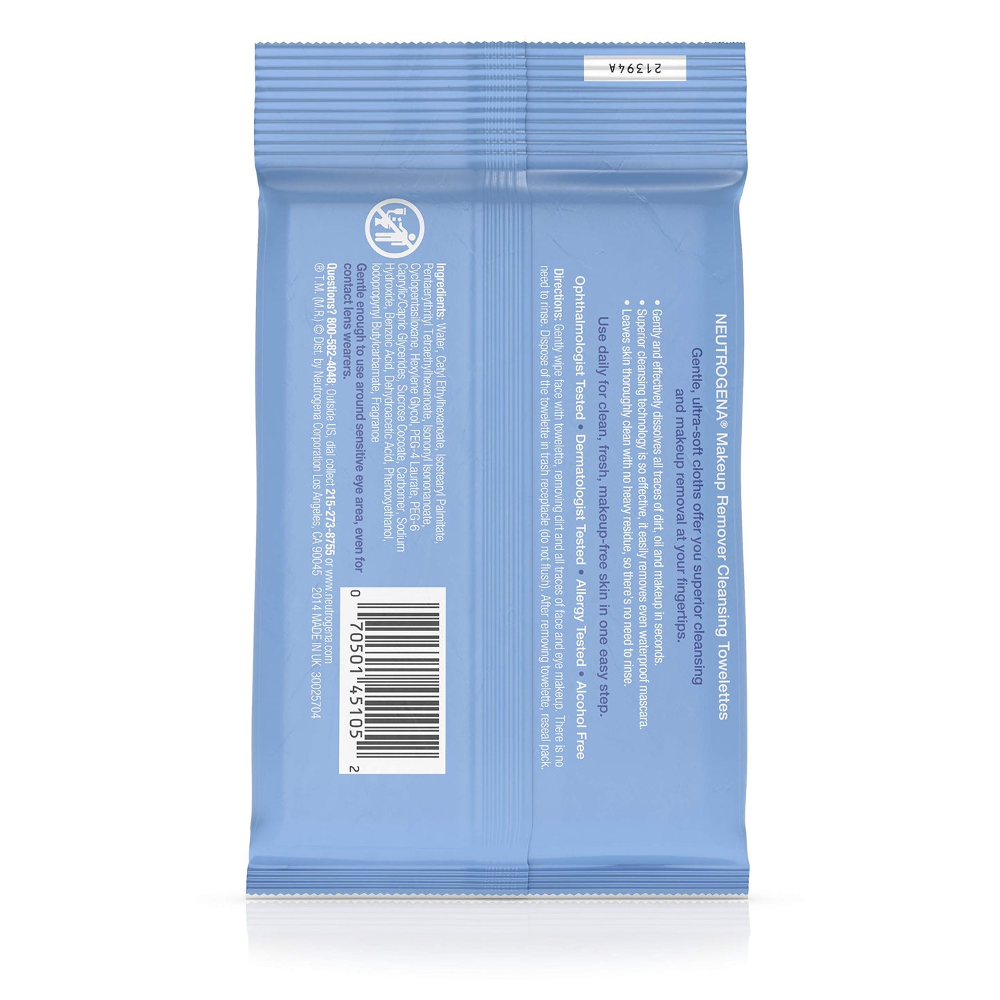 Neutrogena Makeup Remover Wipes – 7-Count Travel Size Cleansing Towelettes for Face & Eyes