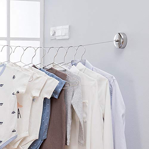 Retractable Clothesline – 304 Stainless Steel with Adjustable Rope | Heavy-Duty Indoor/Outdoor Drying Line (2.8m)