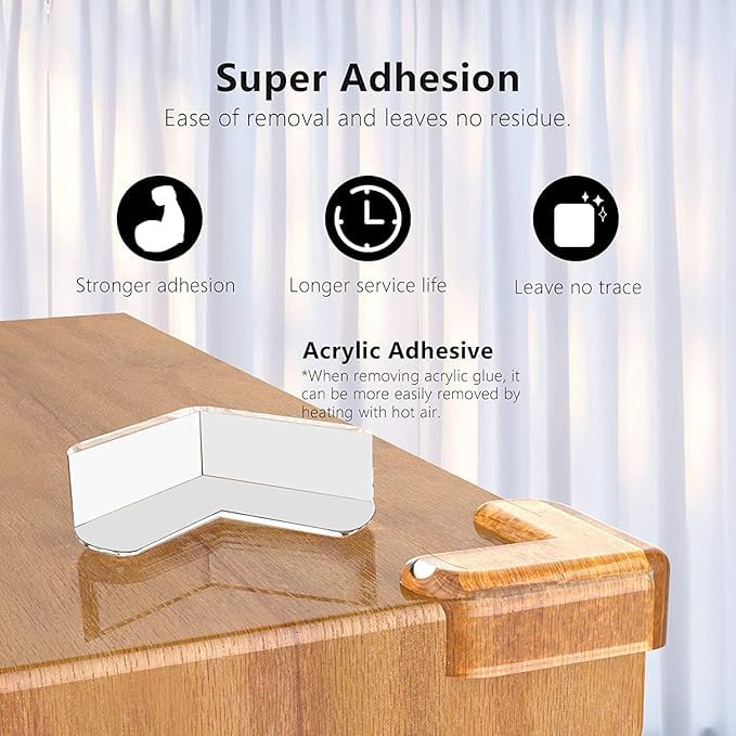 10-Pack Child Safety Corner Protectors – Transparent Edge Guards for Furniture | Baby & Toddler Proofing with Strong Adhesive