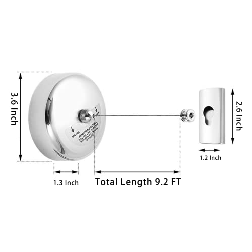 Retractable Clothesline – 304 Stainless Steel with Adjustable Rope | Heavy-Duty Indoor/Outdoor Drying Line (2.8m)