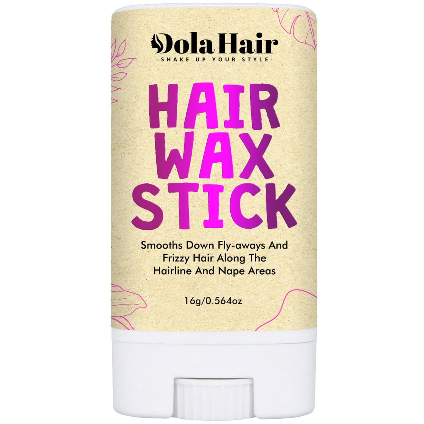 Dolahair Hair Wax Stick for Flyaways – Non-Greasy Smoothing Pomade for Women, Kids & Wigs | Slick Back Hair Styling Stick (1 Pack, 16g)