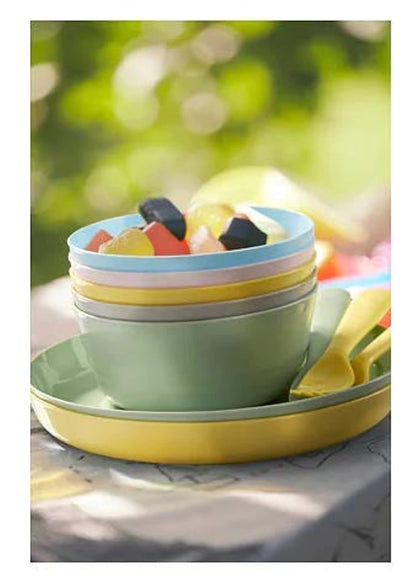 Kids Plastic Plates – 6-Pack | 1 set of 6 Colors | Stackable, BPA-Free | Microwave & Dishwasher Safe