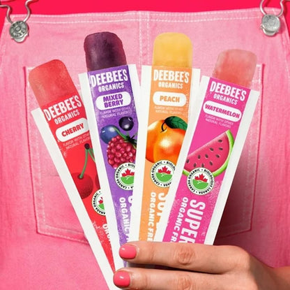 Organic Juice Freezie Pops – 10-Pack Frozen Treats | No Added Sugar, Vegan, Gluten-Free, Non-GMO | 4 Assorted Flavors