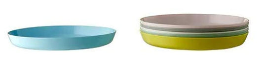 Kids Plastic Plates – 6-Pack | 1 set of 6 Colors | Stackable, BPA-Free | Microwave & Dishwasher Safe