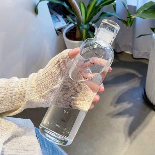 Clear Plastic Water Bottle – 17oz Leakproof Bottle with Non-Slip Sleeve, Lightweight & Reusable