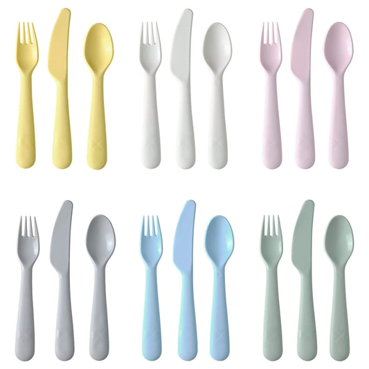 Kids Flatware Set – 18-Piece BPA-Free Utensils | 6 Colorful Knives, Forks & Spoons | Dishwasher & Microwave Safe