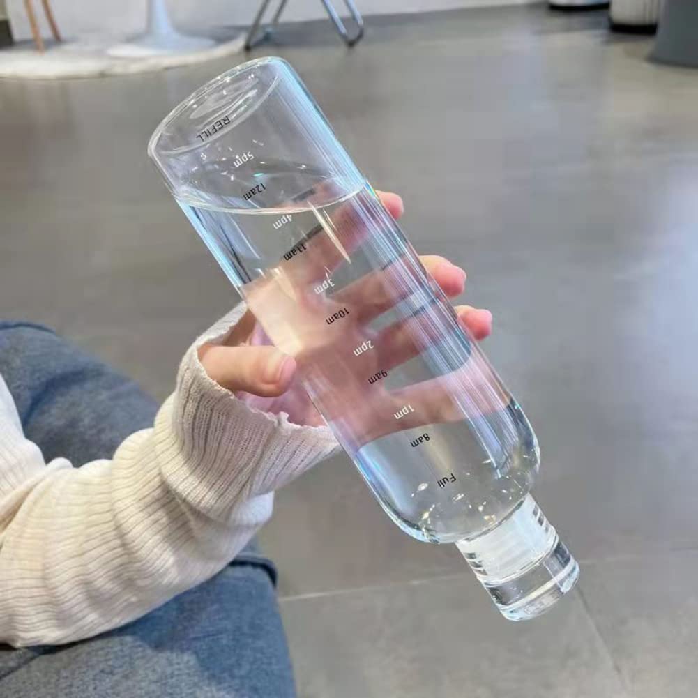 Clear Plastic Water Bottle – 17oz Leakproof Bottle with Non-Slip Sleeve, Lightweight & Reusable