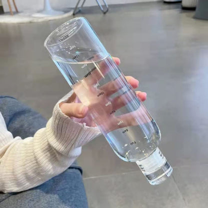 Clear Plastic Water Bottle – 17oz Leakproof Bottle with Non-Slip Sleeve, Lightweight & Reusable