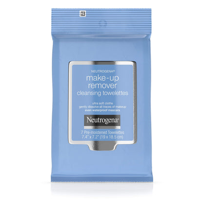 Neutrogena Makeup Remover Wipes – 7-Count Travel Size Cleansing Towelettes for Face & Eyes