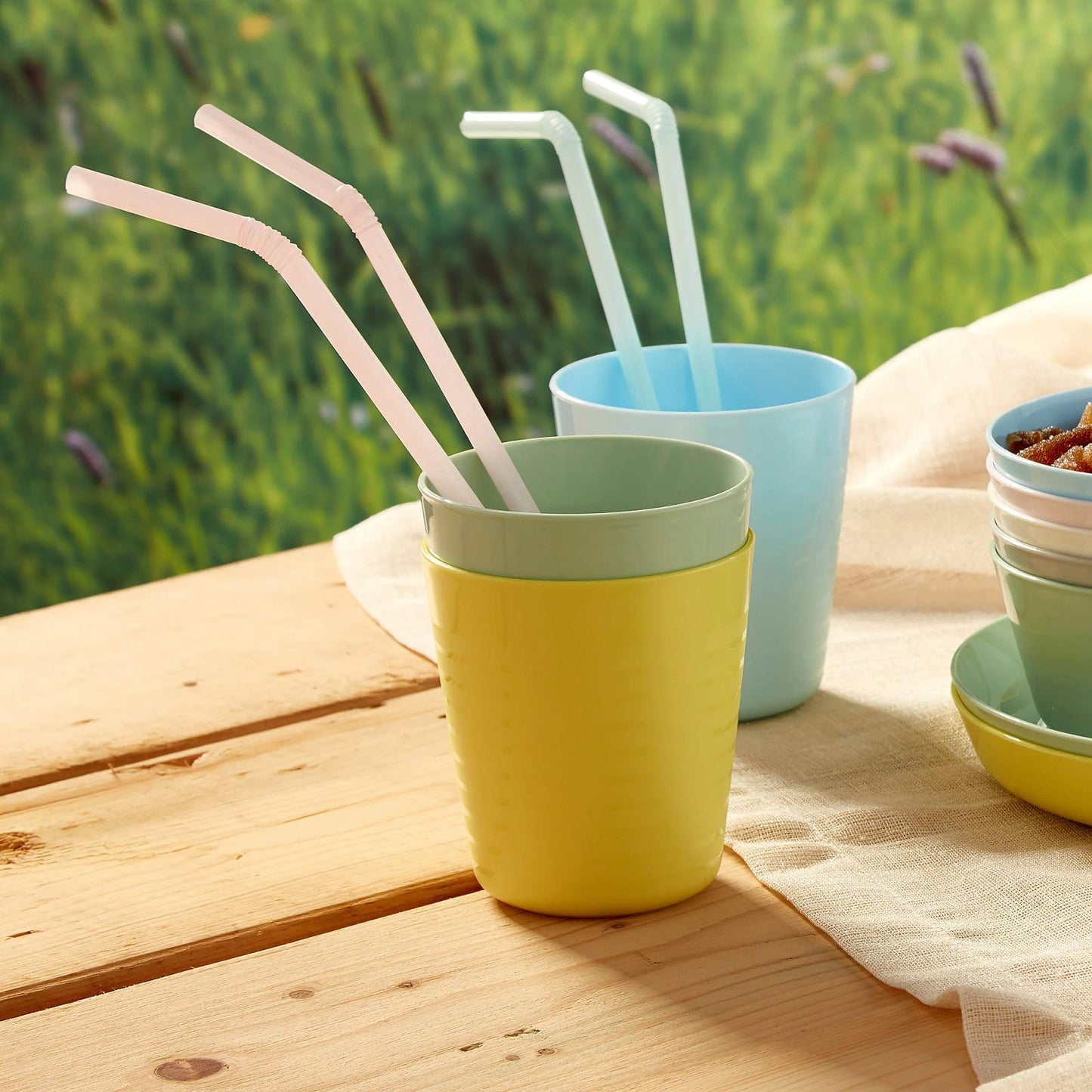 Kids Tumblers – 6-Pack Pastel Reusable Plastic Cups | Unbreakable, Microwave & Dishwasher Safe | 230ml