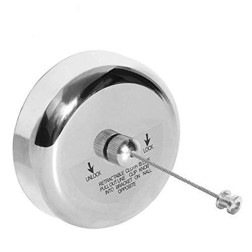 Retractable Clothesline – 304 Stainless Steel with Adjustable Rope | Heavy-Duty Indoor/Outdoor Drying Line (2.8m)