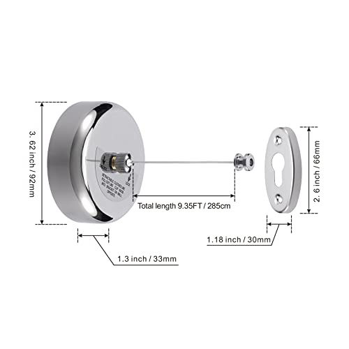 Retractable Clothesline – 304 Stainless Steel with Adjustable Rope | Heavy-Duty Indoor/Outdoor Drying Line (2.8m)