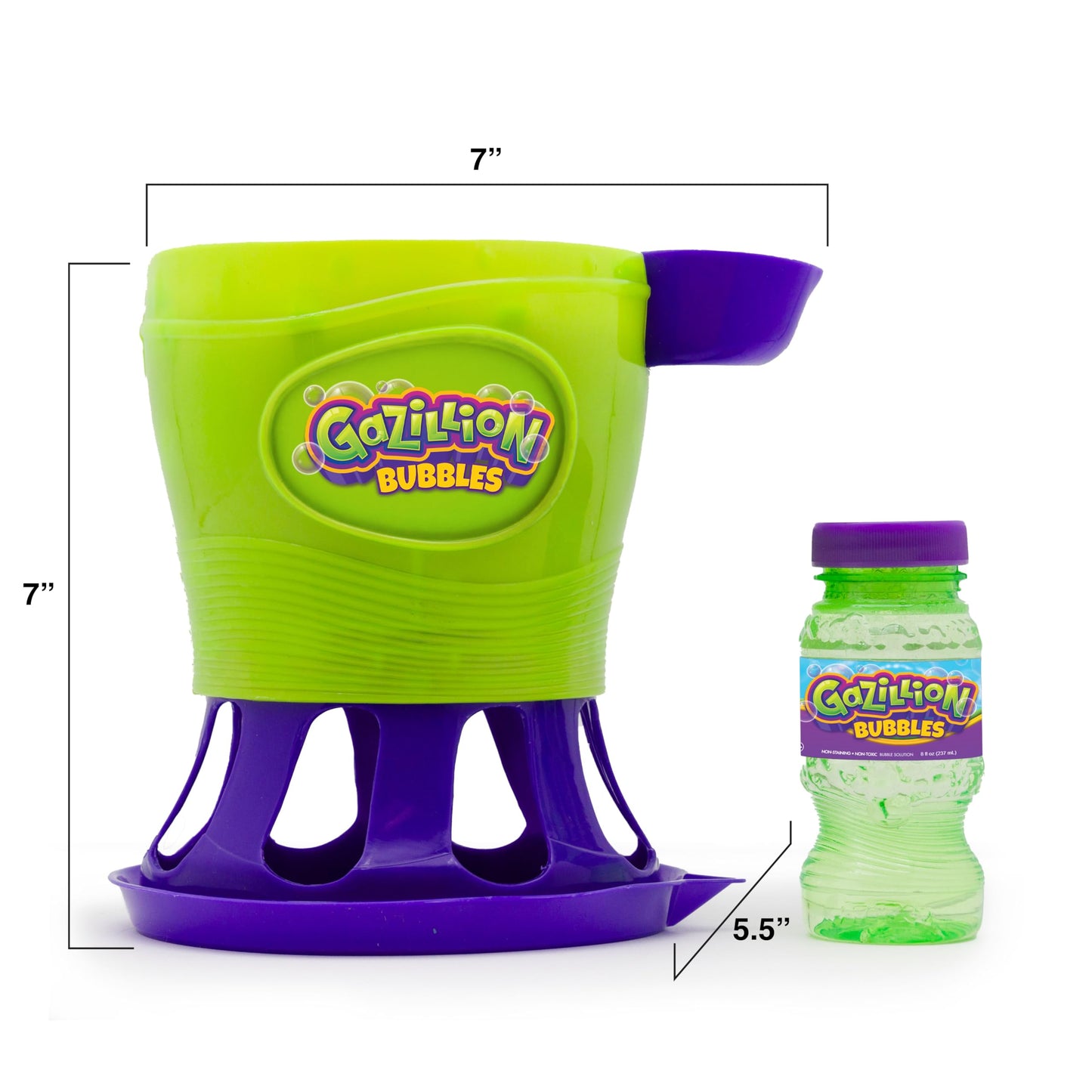 Tornado Bubble Machine – Blows 4,500 Bubbles per Minute | Kids Bubble Blower with 4oz Non-Toxic Solution | Outdoor Fun & Party Toy