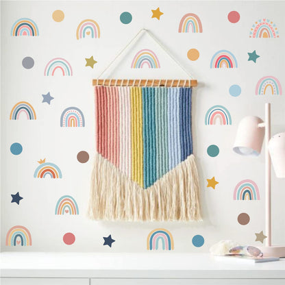 Cloud Wall Decals – 44-Piece Peel & Stick Set | White Vinyl Stickers for Nursery, Kids Bedroom & Playroom | Reusable & Waterproof
