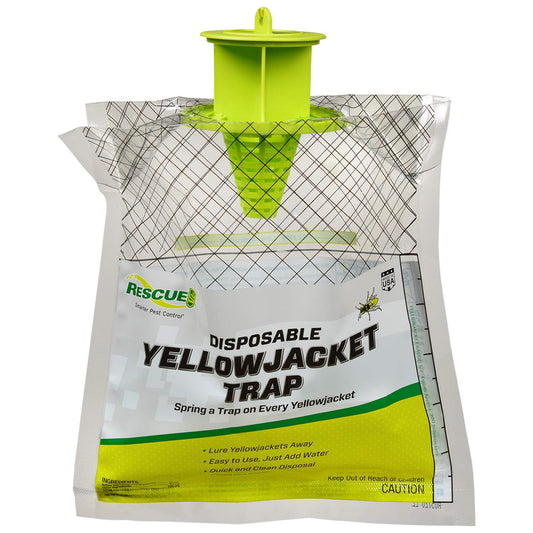 Yellow Jacket Wasp Trap – 1-Pack Disposable Outdoor Trap | Non-Toxic Attractant for Backyard, Camping & Farm Use